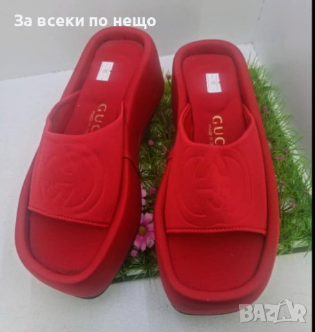 Дамски чехли Gucci- 3 цвята, снимка 4 - Чехли - 44010577