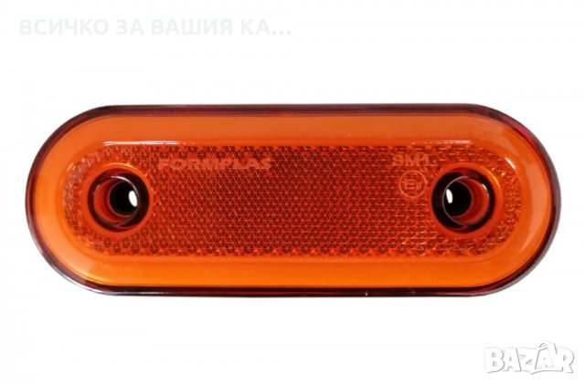 Oвал ЛЕД LED неон габарит с 20 диода ОРАНЖЕВ 12/24волта , снимка 2 - Аксесоари и консумативи - 35294361