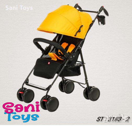 Лятна количка Zi Caspar, жълта, снимка 1 - Детски колички - 38242937