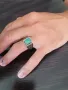 Мъжки Сребърни Пръстени с Естествени Камъни, снимка 11