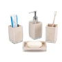 Комплект аксесоари за баня Cheffinger – 4 части, дозатор за сапун, чаша за четки и сапунерка, снимка 9