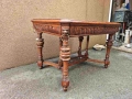 Трапезна маса с дърворезба, снимка 2