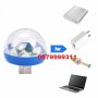 Мини usb диско лед крушка топка за телефон компютър кола въртяща цветомузика юсб, снимка 4