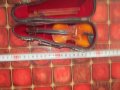 Уникална мини цигулка в калъф с лък, снимка 1 - Струнни инструменти - 36589543