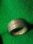 СТАР ВЪЗРОЖДЕНСКИ СРЕБЪРЕН САЧАНЕН ПРЪСТЕН ЕТНОГРАФСКИ ОРНАМЕНТИРАН МАЙСТОРСКИ 16850, снимка 18