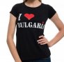 Страхотна нова дамска тениска с трансферен печат Аз обичам България