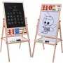 Детска дървена магнитна дъска, с български букви, българска азбука, образователна игра, играчка