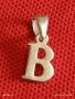 Сребърен медальон с буква "В" нежно стилно бижу 48620, снимка 7