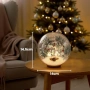 Нова Коледна LED лампа със звездна гирлянда в стъкло USB Декорация дом офис Украса, снимка 2