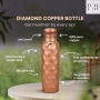 Нова медна бутилка, Голям капацитет от 1 литър, 100% чист мед, Diamond pattern дизайнн, С капачка, снимка 5
