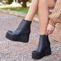 🔝Топ дамски кожени боти на платформа / различни цветове🔝, снимка 3