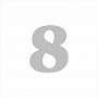 Релефни Сребърни Цифри - Числа (номера) за стаи, апартамент, хотел или свободно писане., снимка 9