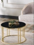 Стъклена холна маса / комплект 3 бр. – модерни декоративни масички, снимка 2