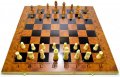 Дъска за шах, дъска за табла, голяма 48х48см, дървена шахматна дъска за табла и дама, Шахмат, Игра