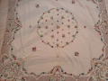 Нова,голяма покривка, шита с дребен бод, снимка 1