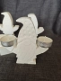 Керамично гномче свещник +2 свещи, снимка 3