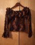 Нова дамска блуза с дълъг ръкав черно карамелено S, снимка 2