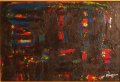Иван Георгиев-Рембранд (1938-1994) Композиция 2 маслени бои, снимка 3