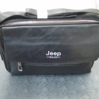 Мъжка чанта Jeep, еко кожа, регулируема презрамка, черна - 3390950, снимка 1 - Чанти - 36676602