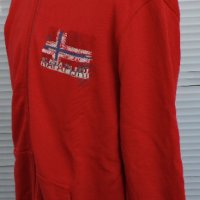 Napapijri Men's Red Long Sleeve Full Zipped Casual Track Jacket  - мъжко горнище размер L, снимка 6 - Суичъри - 43252709