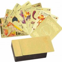 Покемон карти,златни,оригинални ,55 карти, снимка 4 - Карти за игра - 39384195