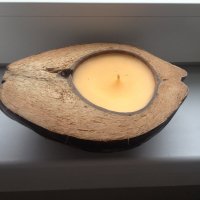 Немски естествен свещник с аромат на портокал 16 см., снимка 1 - Декорация за дома - 39406627