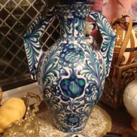 АРТ НУВО огромна колекционерска порцеланова ваза , снимка 2 - Антикварни и старинни предмети - 26591577