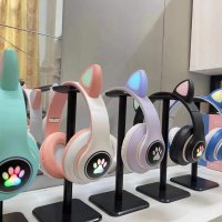 Детски Безжични Слушалки с котешки уши , LED светещи ,Различни цветове , снимка 2 - Bluetooth слушалки - 43800423