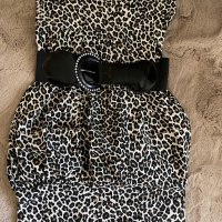 Леопардова еластична туника или къса леопардова рокля , снимка 2 - Рокли - 37115054