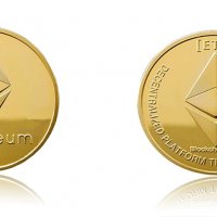 Етериум монета / Ethereum Coin ( ETH ) - Gold, снимка 1 - Нумизматика и бонистика - 39061899