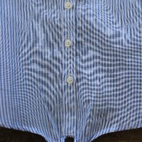 Риза с дълъг ръкав - бяло и синьо райе с бродерия LC WAIKIKI - 122-128см/7-8г., снимка 8 - Детски ризи - 33371729