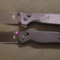 Kizer Drop Bear - N690, алуминиеви чирени и регулируем аксис лок заключване на острието , снимка 6 - Ножове - 38186229