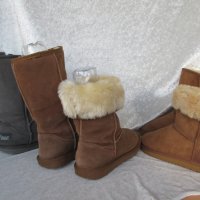 UGG®  аналог, топли зимни ботуши -100% естествена кожа - велур, N- 37 - 38, бежави, снимка 5 - Дамски ботуши - 34956809