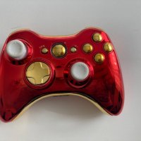 Оригинален джойстик за Xbox 360 Gold and red chrome, снимка 1 - Аксесоари - 34934809