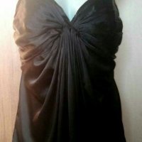 Черна рокля от сатен, тип балон🍀❤M,M/L❤🍀арт.4392, снимка 2 - Рокли - 37393174