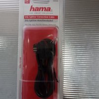 Съединителен кабел за DSL сплитер Hama , щепсел TAE-F - модулен щепсел 6p2c, 3 m, снимка 1 - Други - 38460829