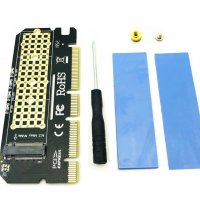 Адаптер  M.2 NVME SSD към PCIe 4.0 Adapter Card, 64Gbps SSD твърд диск памет, снимка 7 - Кабели и адаптери - 34718611