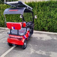 Електрическа триколка с соларен покрив FM3 LUX SOLAR PLUS - RED, снимка 3 - Мотоциклети и мототехника - 43323417