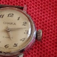 Ръчен стар часовник CHAIKA 17 JEWELS рядък за КОЛЕКЦИЯ ДЕКОРАЦИЯ 41775, снимка 4 - Други ценни предмети - 43787071