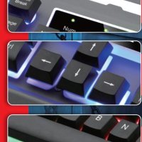 Геймърска клавиатура, LED RGB, Метална рамка. 47x2x18.5см, снимка 3 - Клавиатури и мишки - 43800022