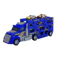 Голям детски двуетажен камион автовоз с 4 малки колички, снимка 4 - Коли, камиони, мотори, писти - 43684808
