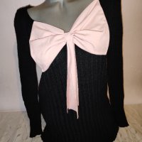 Дълъг пуловер с панделка р-р М , снимка 3 - Блузи с дълъг ръкав и пуловери - 43134595
