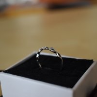 Красив сребърен пръстен с цирконий, снимка 3 - Пръстени - 43562475