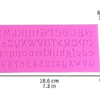  азбука на латиница английски главни малки и цифри числа силиконов молд форма за украса торта, снимка 2 - Форми - 43872482