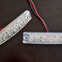 Диодни LED ЛЕД БЕЛИ габарити лед светлини 12V и 24V, снимка 4 - Аксесоари и консумативи - 35346884