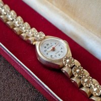 Механичен Часовник Дамски Позлатен 15 jewels Рядък, снимка 2 - Дамски - 43800623