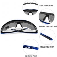 FREE SOLDIER Sports Sunglasses 5 in 1 Polarized Cycling Glasses for Men Women Tactical Military Glas, снимка 4 - Спортна екипировка - 33679319