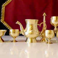 Английски бронзови чаши,шот,гравирани. , снимка 8 - Антикварни и старинни предмети - 33517031