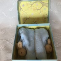 Маркови бебешки пантофи Зайче, Trousselier, 0-2 г., био памук, френски, унисекс, престижен подарък, снимка 10 - Бебешки обувки - 43058673