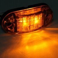 ЛЕД LED габарити с 2 SMD, диодни ОРАНЖЕВИ светлини 12-24V , снимка 1 - Аксесоари и консумативи - 35414573